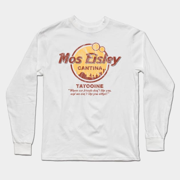 Mos Eisley Cantina Tatooine Long Sleeve T-Shirt by Alema Art